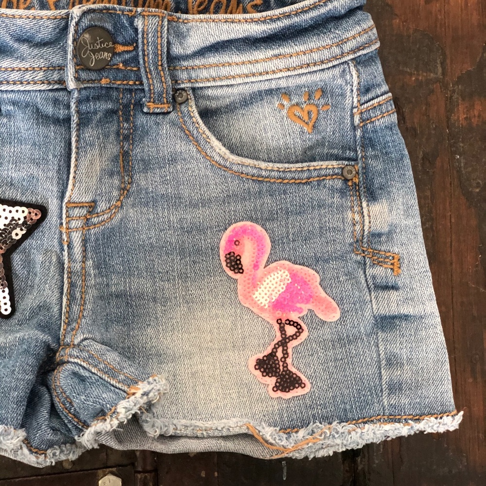 Up-Cycled Justice Girl Shorts 7R - Picture 4 of 4
